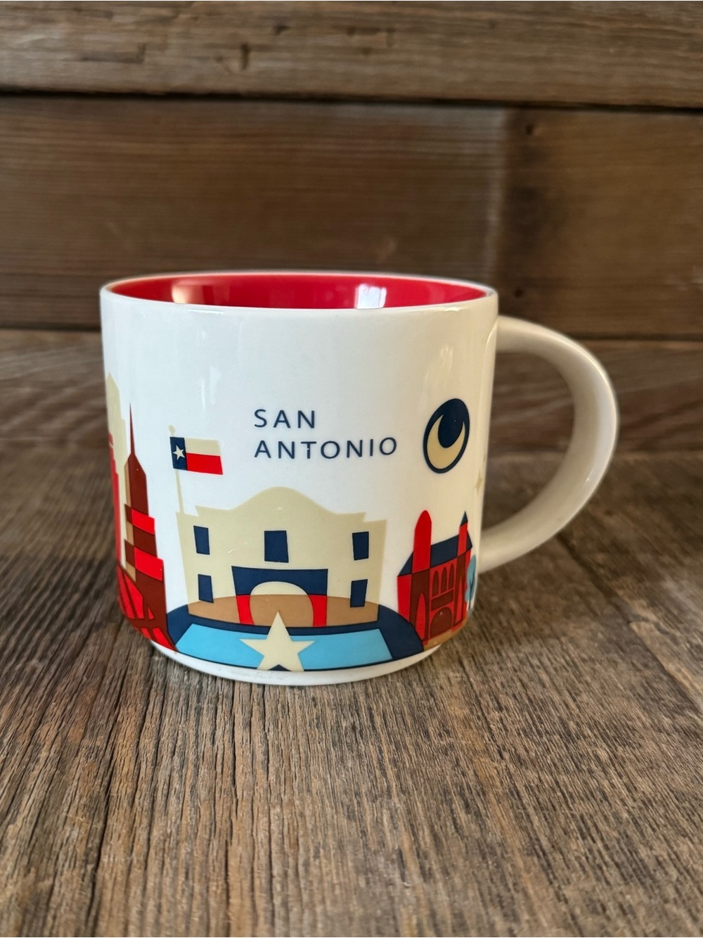 Starbucks You Are Here Collection coffee mug featuring San Antonio.